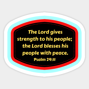 Bible Verse Psalms 29:11 Sticker